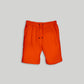 Orange Fleece Shorts
